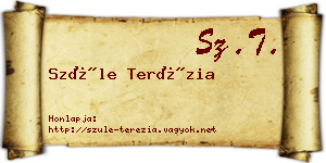 Szüle Terézia névjegykártya