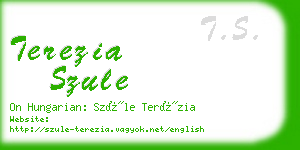 terezia szule business card